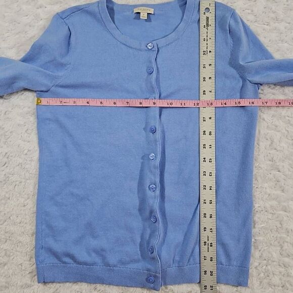 Talbots Petite Size P Charming Cardigan Blue Tank and Cardigan Set - Picture 4 of 9